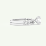 1.29 CT Round Cut Pave Lab Grown Diamond Bridal Set 14