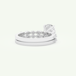 1.29 CT Round Cut Pave Lab Grown Diamond Bridal Set 15