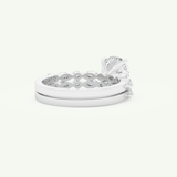 1.29 CT Round Cut Pave Lab Grown Diamond Bridal Set 15