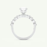 1.29 CT Round Cut Pave Lab Grown Diamond Bridal Set 17