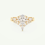 1.22 CT Oval Cut Lab Grown Diamond Bridal Set 1