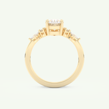 1.22 CT Oval Cut Lab Grown Diamond Bridal Set 5