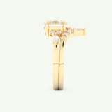 1.22 CT Oval Cut Lab Grown Diamond Bridal Set 6