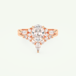 1.22 CT Oval Cut Lab Grown Diamond Bridal Set 7