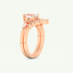 1.22 CT Oval Cut Lab Grown Diamond Bridal Set 10