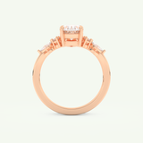 1.22 CT Oval Cut Lab Grown Diamond Bridal Set 11