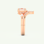 1.22 CT Oval Cut Lab Grown Diamond Bridal Set 12