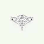 1.22 CT Oval Cut Lab Grown Diamond Bridal Set 13
