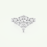 1.22 CT Oval Cut Lab Grown Diamond Bridal Set 13