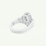 1.22 CT Oval Cut Lab Grown Diamond Bridal Set 15