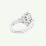 1.22 CT Oval Cut Lab Grown Diamond Bridal Set 15