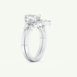 1.22 CT Oval Cut Lab Grown Diamond Bridal Set 16