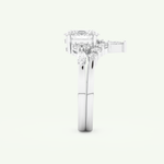 1.22 CT Oval Cut Lab Grown Diamond Bridal Set 18