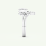 1.22 CT Oval Cut Lab Grown Diamond Bridal Set 18
