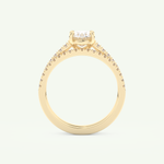 1.09 CT Oval Cut Pave Lab Grown Diamond Bridal Set 5