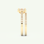 1.09 CT Oval Cut Pave Lab Grown Diamond Bridal Set 6