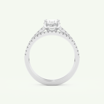1.09 CT Oval Cut Pave Lab Grown Diamond Bridal Set 17