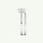 1.09 CT Oval Cut Pave Lab Grown Diamond Bridal Set 18