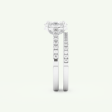 1.09 CT Oval Cut Pave Lab Grown Diamond Bridal Set 18