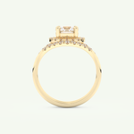 1.03 CT Round Cut Pave Lab Grown Diamond Bridal Set 5