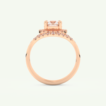 1.03 CT Round Cut Pave Lab Grown Diamond Bridal Set 11