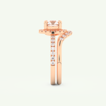 1.03 CT Round Cut Pave Lab Grown Diamond Bridal Set 12