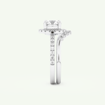1.03 CT Round Cut Pave Lab Grown Diamond Bridal Set 18