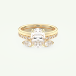 2.12 CT Oval Cut Solitaire Lab Grown Diamond Bridal Set 1
