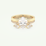 2.12 CT Oval Cut Solitaire Lab Grown Diamond Bridal Set 1
