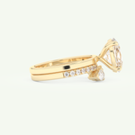2.12 CT Oval Cut Solitaire Lab Grown Diamond Bridal Set 2