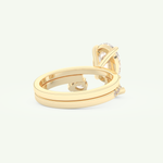 2.12 CT Oval Cut Solitaire Lab Grown Diamond Bridal Set 3