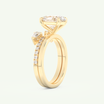 2.12 CT Oval Cut Solitaire Lab Grown Diamond Bridal Set 4