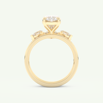 2.12 CT Oval Cut Solitaire Lab Grown Diamond Bridal Set 5