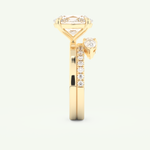 2.12 CT Oval Cut Solitaire Lab Grown Diamond Bridal Set 6