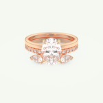 2.12 CT Oval Cut Solitaire Lab Grown Diamond Bridal Set 7