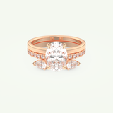 2.12 CT Oval Cut Solitaire Lab Grown Diamond Bridal Set 7