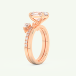 2.12 CT Oval Cut Solitaire Lab Grown Diamond Bridal Set 10
