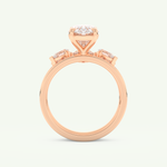 2.12 CT Oval Cut Solitaire Lab Grown Diamond Bridal Set 11