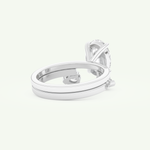 2.12 CT Oval Cut Solitaire Lab Grown Diamond Bridal Set 15