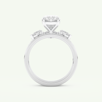 2.12 CT Oval Cut Solitaire Lab Grown Diamond Bridal Set 17
