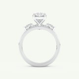 2.12 CT Oval Cut Solitaire Lab Grown Diamond Bridal Set 17