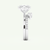 2.12 CT Oval Cut Solitaire Lab Grown Diamond Bridal Set 18