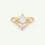 1.08 CT Marquise Cut Lab Grown Diamond Bridal Set 1