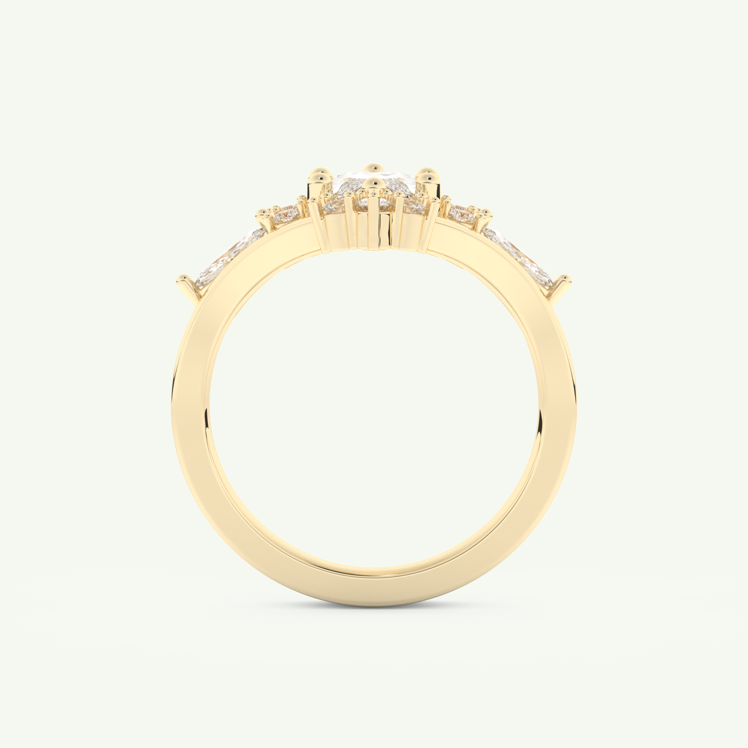 1.08 CT Marquise Cut Lab Grown Diamond Bridal Set 5