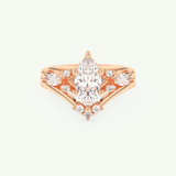 1.08 CT Marquise Cut Lab Grown Diamond Bridal Set 7