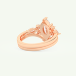 1.08 CT Marquise Cut Lab Grown Diamond Bridal Set 9