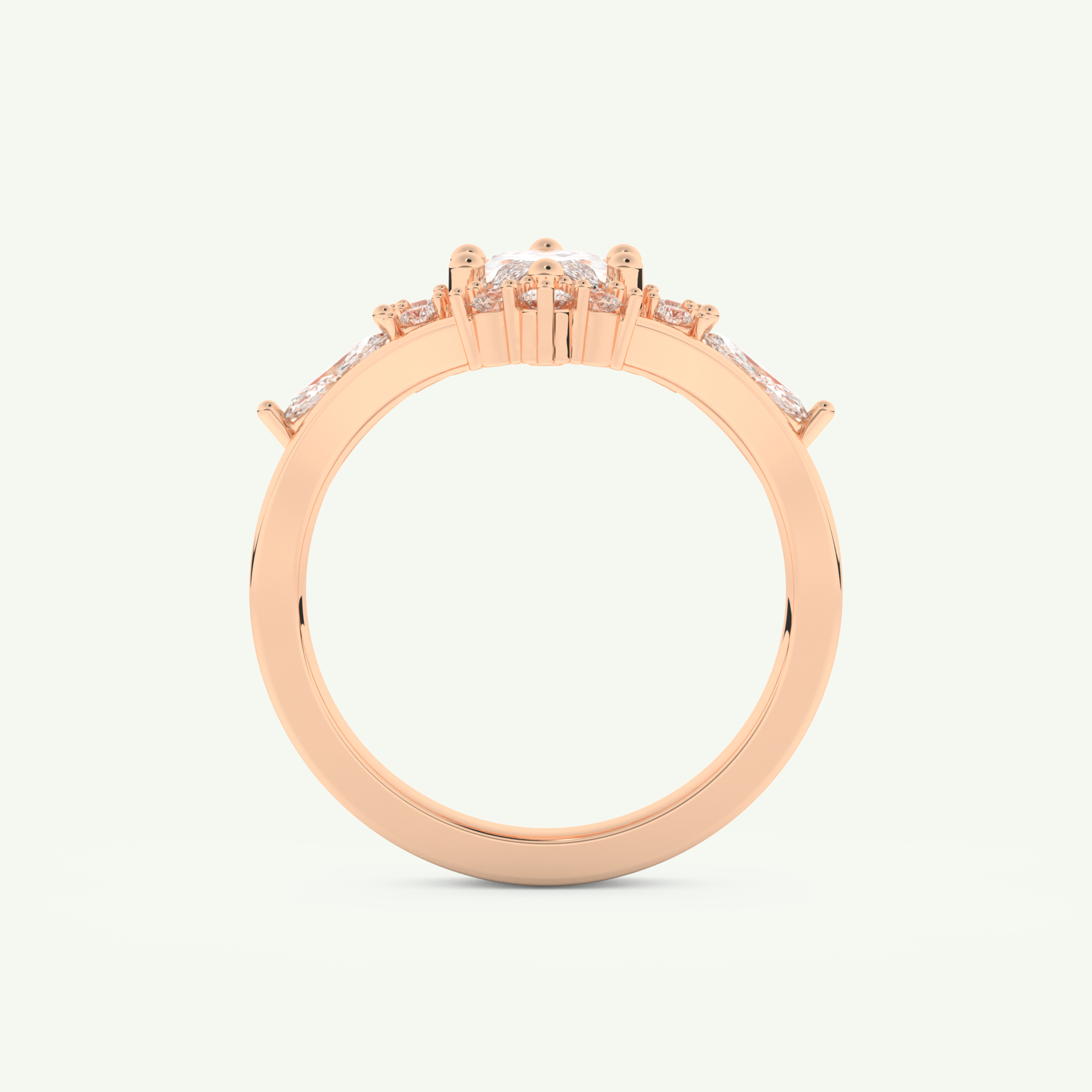 1.08 CT Marquise Cut Lab Grown Diamond Bridal Set 11