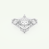 1.08 CT Marquise Cut Lab Grown Diamond Bridal Set 13
