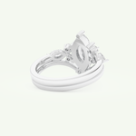 1.08 CT Marquise Cut Lab Grown Diamond Bridal Set 15