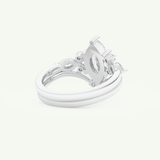 1.08 CT Marquise Cut Lab Grown Diamond Bridal Set 15